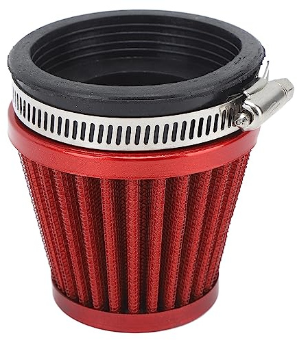 Racing Motorcykel Luftfilter Rund Konisk Kon 60mm Luftintagsfilter för Terrängmotorcykel (Röd)