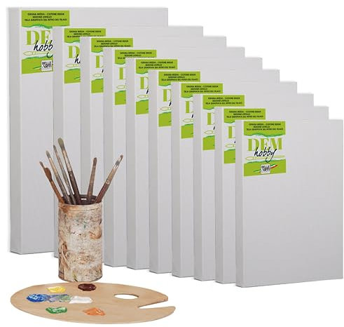 BELLE ARTI - Tela per Dipingere 70x90x1.7 cm - Tele Pittura Made in Italy per Artisti e Appassionati - Telaio per Quadri Robusto, Tensione Regolabile - Tela Cotone 100% per Olio, Acrilico e Misto
