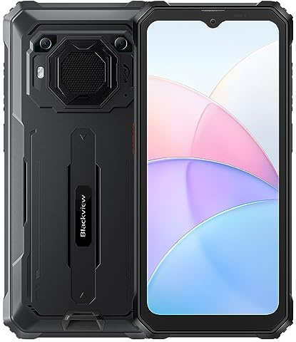 Rugged Smartphone Blackview BV6200, Batteria 13000mAh, 6.56'' HD+, 8GB+64GB (Estensione 1TB), ArcSoft® 13MP+8MP, IP68 MIL-STD-810H Cellulare Impermeabile Antiurto Android 13 DUAL SIM, GPS Nero