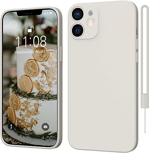 ORDA für iPhone 11 Hülle Silikon Case, Handyhülle für iPhone 11 Ultra Dünn Slim mit Microfiber, Kratzfeste Rundumschutz Schutzhülle Hülle für iPhone 11 6.1'' Retro Weiß