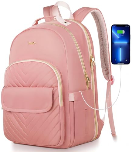 Breold Mochila Escolar Niñas Mochila Portátil Mujer 17,3,Mochila Ordenador Portatil para Viajes Ocio Negocios,para Estudios Universitarios