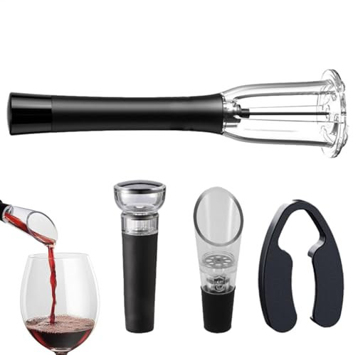 Set apribottiglie per vino, apribottiglie – tappi per bottiglie con design a pompa, accessori per vino – tappo in sughero riutilizzabile, semplice set di apertura per apribottiglie vino