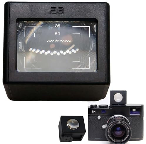28mm Optical Waist Level Viewfinder, 35mm/50mm External Optical Side Axis Viewfinder for Ricoh GR, for Leica X Series Cameras, Camera Viewfinder for Precise Framing and Enhanced Shooting Experience