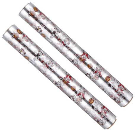 VILLCASE 2rotolo Pellicola in Cellophane Trasparente Fogli Di Carta Da Regalo Per Cestini Pellicola Per Imballaggio Per Fiori e Decorazioni
