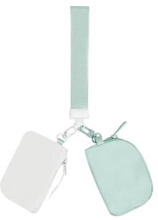 Huairdum Multipocket Handledsväska, Telefonväska för Kvinnor, Justerbar Avtagbar Rem Lätt Axelväska i Nylon med Korthållare, för Shopping på Resor