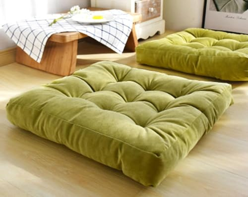 Fyrkantig sittkudde 55 x 55 cm 10 cm tjock inomhus/utomhus stolsdyna för matsal terrass kök yoga mjukt golv kudde bord sittplatser