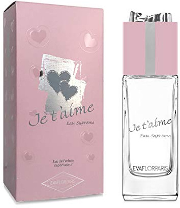 JE T'AIME Eau Suprême • Eau de Parfum 100 ml • Vaporisateur • Parfum Femme • EVAFLORPARIS