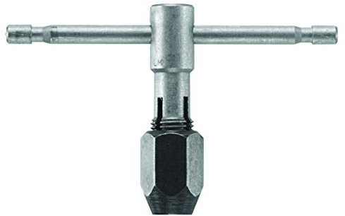 Bosch BTH014#0-1/4 Inch T-Handle Tap Wrench with Adjustable Self-Equalizing Hardened Carbon Steel Jaws for Accurate Hand Threading (Includes: 1 Wrench)