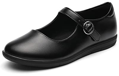 DREAM PAIRS Mädchen Mary Jane Ballerina Flache Schuhe Elegante Schulschuh Preppy-Stil,Size 32,SCHWARZ,KFL217