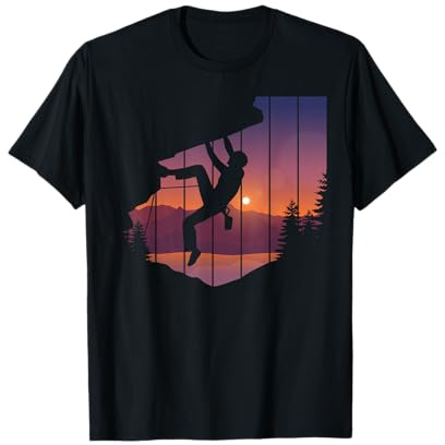 Escalada Hombres Escaladores Montañismo Camiseta