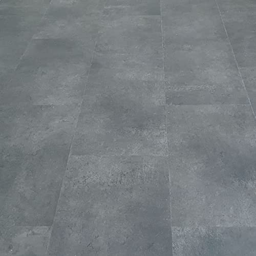 TRECOR® Vinylboden Klick RIGID 4.2 Massivdiele - 4,2 m stark mit 0,30 mm Nutzschicht - Sie kaufen 1 Musterstück - WASSERFEST (Vinylboden | Musterstück, Stone Dark)