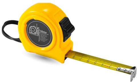 Mètre ruban 5m avec support, verrouillage et enroulement précis + bouchon valve vélo noir voiture moto roue pneu accessoire