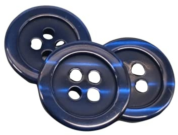 BOTIBOTON – 50 Knöpfe in Perlmuttoptik – 5 Größen zum Annähen – 11 Farben zur Auswahl – Hemden, Mäntel, Jacken und babyknöpfe, kinderknöpfe - Hergestellt aus Spanien (perlmutt Marineblau, 15 mm)