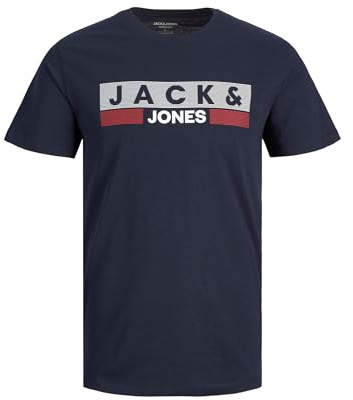 Jack & Jones Homme Jjecorp Logo Tee O-Neck Noos Pls Tricot, Bleu-foncé-2, 3XL EU