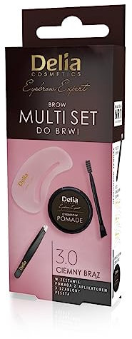 Delia Cosmetics - Sopracciglia Multiset - Pinzette per sopracciglia - Pomata per sopracciglia - Stencil - Garantisce un trucco senza sbavature per tutto il giorno - Formula a lunga tenuta