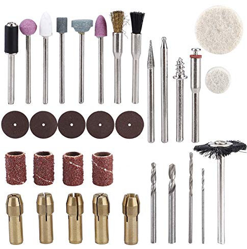 34 Unids/set Accesorio de Herramienta Rotativa Eléctrica Pequeña para Esmerilar y Pulir, Accesorio de Herramienta Rotativa Eléctrica de Grabado de Metal y Madera para Herramienta