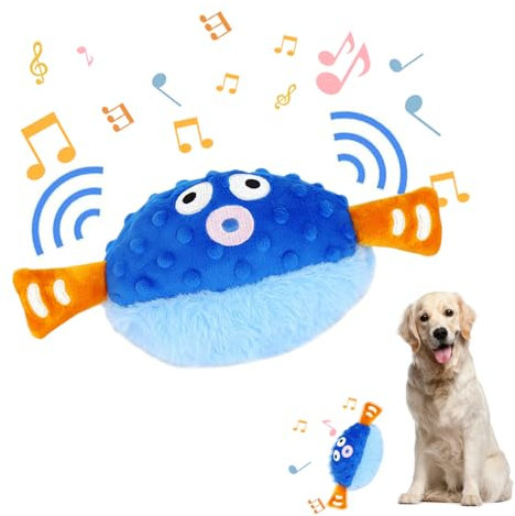 Unzerstörbares Hundespielzeug, Futterball für Hunde, Schleckball für Hunde, Robuster Hundespielzeug Ball, Hundeball für Hund, Wurfball für Hunde, Ball Hund, Dog Toys, Bälle für Hund (Kugelfisch)