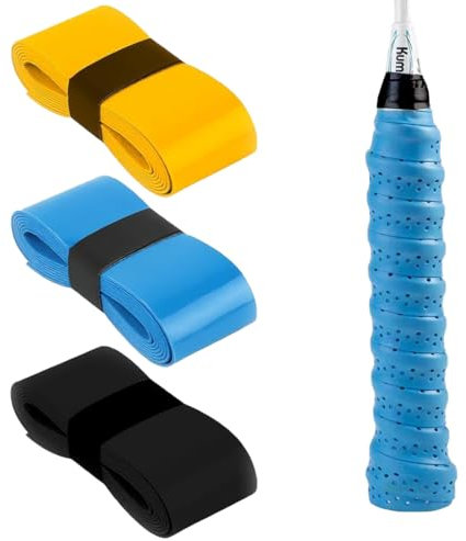 PEXIVOZ 3 Stück Griffband für Federballschläger, Anti-Rutsch Overgrip Badminton Grip, Tennisschläger, Badminton Squash Schläge und Overgrip