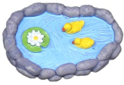Piscine d'eau miniature Décoration de jardin pour paysage de montagne Figurines Accessoires