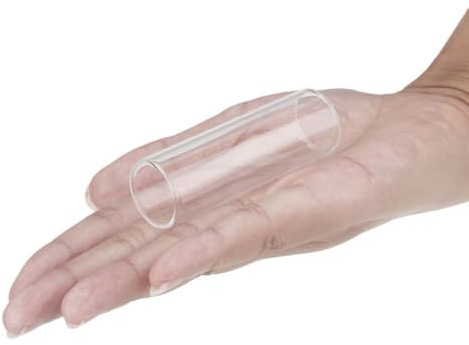 Glass Guitar Slide Bottleneck White 2pcs for Guitar Players | 5.1x2.2x2.2cm, Smooth Gliding Surface, Bright Sound, Packed as Two Pieces