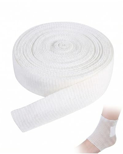 KAHZOR 1 Rollo Venda Tubular Elástica de Malla 3cm x 5m, Transpirable e Hipoalergénica para Fijar Gasas y Apósitos en Brazos, Dedos, Articulaciones