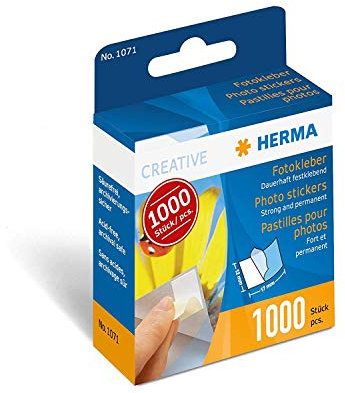 Herma 1071 Nastro Adesivo per Foto, Bianco, 12 x 17 mm