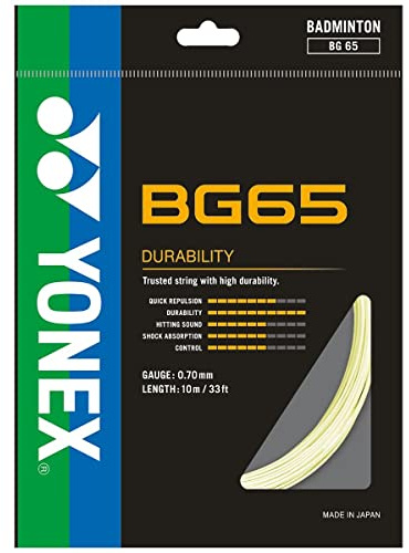 YONEX BG 65 Badminton Strings, 0.70mm (Amber)