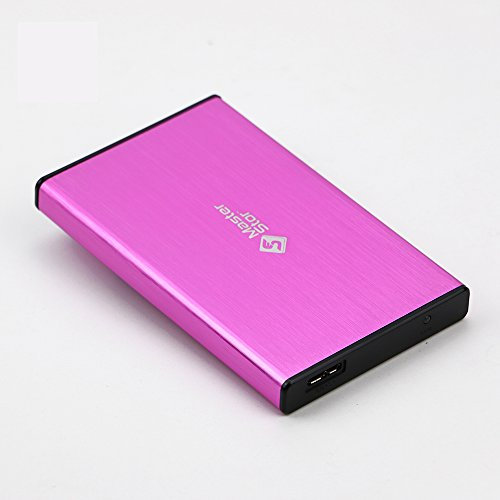 (MasterStor 2 años de garantía) 250 GB disco duro externo USB 3.0 Super-Fast 2.5 pulgadas SATA Laptop disco duro disco duro portátil, color rosa