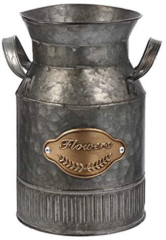 Galvanisé Seau Pot à Lait Décor Lait Boîtes Vintage Maison Décor Ferme Galvanisé Peut Pot Rustique De Fleur