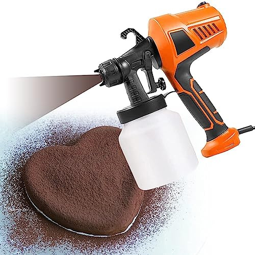 QCHIAN Cordless Airbrush Machine for Cakes, Chocolate Spray Gun, Paint Sprayer Art Craft Decorating Kit, 3 Patterns Manual Baking Sandblasting Machine