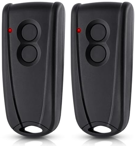 pepape 2 pezzi apriporta del garage telecomando per trasmettitore manuale EcoStar RSC2-433 RSE2-433, compatibile con azionamento per porta del garage Hörmann Liftronic 500/700/800, Portronic D2500