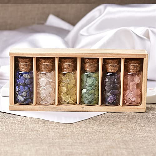 BIANMTSW Décoration de la Maison Bouteille en Verre de spécimen de Gravier de Cristal Naturel utilisée for la décoration et la décoration de Meubles Fengshui Stones Collections de la Maison