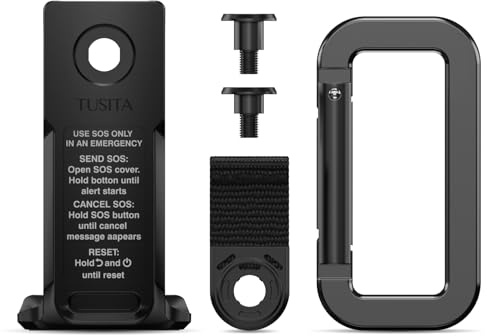 TUSITA Ryggrads Fäste Adapter med Karbinhake Kompatibel med Garmin inReach Mini 2