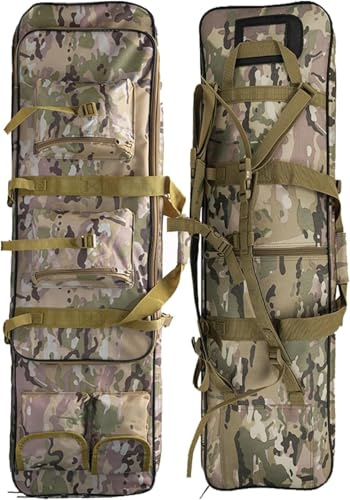 Rifle Bag,Airsoft Gun Bag Tactical Bag,Range Bag,Military Backpack Rifle Gun Case 32/38/46 Inch Weapon Storage Bag, Long Soft Rifle Case for Fishing Hunting Shooting Camouflage,Thick