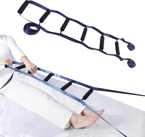 Aide à la montée au lit, 6 sangles à poignées, aide au lever réglable, aide au levage pour les patients alités, les personnes âgées, les seniors, les patients en convalescence après une blessure