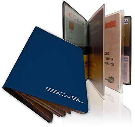Protège-passeport breveté | RFID NFC et bloqueur de champ magnétique | Housse de protection pour passeport, carte d'identité, carte de crédit, carte de débit | Protecteur de carte et organisateur | Protection des données à 100 % vérifiée par CTC/advanced (membre du groupe RW TÜV) | Portofino