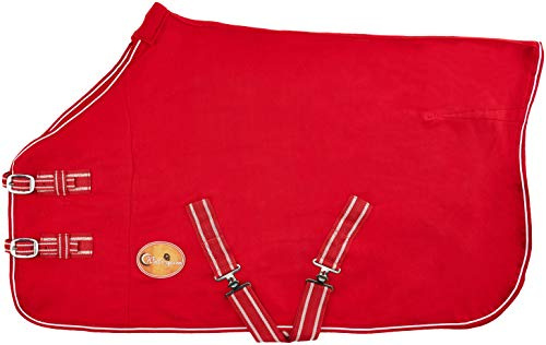 Couverture Polaire pour Cheval ou Poney Shetland - Rouge - pour Spectacle ou Voyage - 1,8 m - 1,8 m