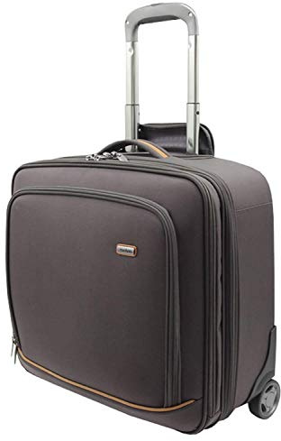 Melvin Luxury 17 Business Executive Roller Overnight Travel Briefcase Cabin Luggage Laptop Bag 2 Wheel Trolley Case