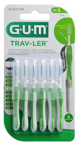 GUM TRAV-LER Proxabrush INTERDENTAL 1414 Pack of 3