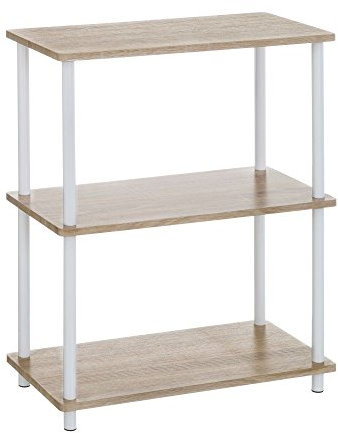 LOLAhome Estantería de 3 baldas Moderna marrón de Metal para baño Basic