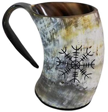 Hornerey B-05-G Taza con Grabado, Cuerno de búfalo