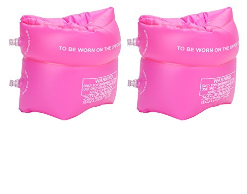 Kids Inflatable Swim Arm Bands Safety Swimming Floats Swim Arm Floats Swim Roll Up Sleeves Floats Sleeves Swim Learning Water Wings Arm Ring Tube Armlets Swim Training Aids for Boys Girls 2-8 Years