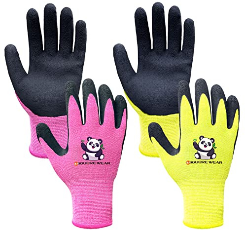 Migliore Wear 3 Paar ANTI-SLIP Gartenhandschuhe Damen & Herren Arbeitshandschuhe mit Latex Beschichtung, Schutzhandschuhe Gr 10 für Garten, Mechaniker, Bau