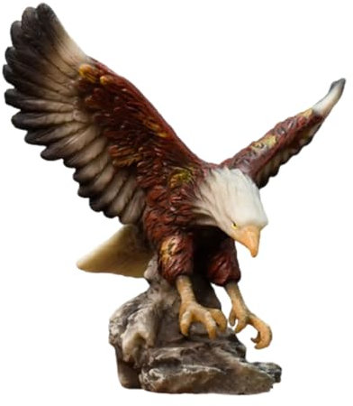 QUHUOYAO Statua ornamentale in resina a forma di aquila, moderna collezione di statuette di aquila, ornamento artigianale, decorazione per la casa moderna, adatta per soggiorno, scrivania, libreria,