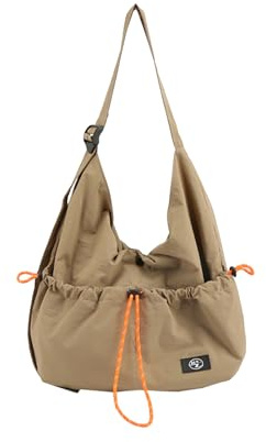 CORIOS Bolso de Hombro para Mujer Bolsas de Nylon Impermeable Bolso de Mano Bolsa de Ocio Ligero Bolso Bandolera Multifunción Bolsos Cruzados Bolso Tote para Compras Viajes Trabajo Citas Caqui