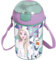 Pop-Up-Trinkflasche, wiederverwendbare Plastikflasche mit Schultergurt, BPA-frei, 450 ml (Frozen)