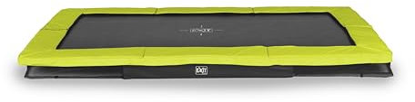 EXIT Toys Silhouette Sports Bodentrampolin - ø244cm - Rundes Inground Gartentrampolin Outdoor - für Personen ab 14 Jahren - Mit Fußschutzsystem - Sicherer Einstieg - Gute Sprungkraft - Grün