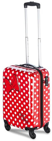 Disney Store Official - Minnie Maus - Koffer - 33 x 23 x 55 cm - Trolley in Rot - Mit Teleskopgriff, multidirektionalen Rollen und Innenfach