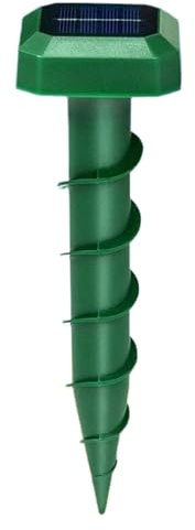 Répulsifs à ultrasons pour taupes et campagnols | Piquets à énergie solaire pour se débarrasser des campagnols et rongeurs pour tamias, jardin et cour