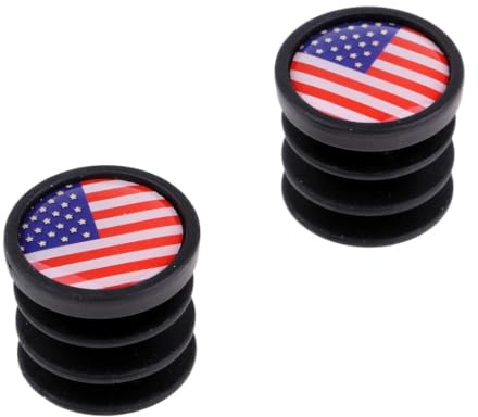 Tapones de plástico para manillar de bicicleta Brompton con bandera de Estados Unidos